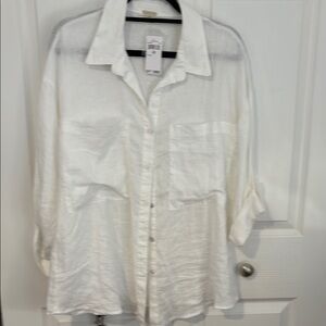 Magaschoni White Linen Resort Wear